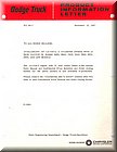 Image: 1968 Dodge Truck Prod.Info Letter No.7